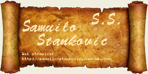Samuilo Stanković vizit kartica